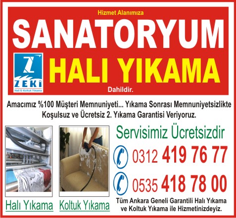 sanatoryum halı yıkama, halı yıkama sanatoryum ankara